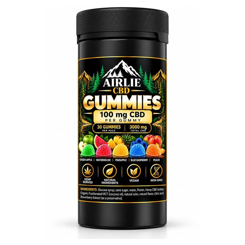 Airlie CBD Gummies 100mg, 30 Count