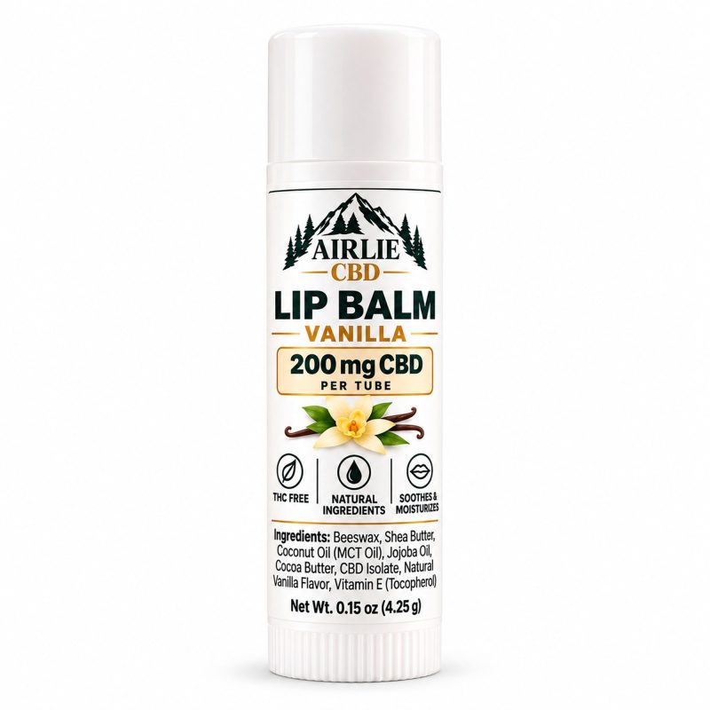 Airlie CBD Vanilla Lip Balm tube