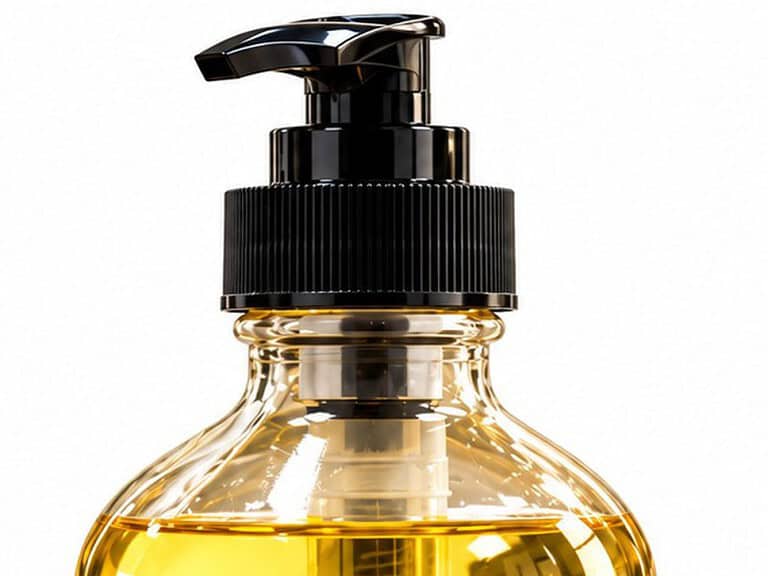 Pump bottle of CBD massage oil